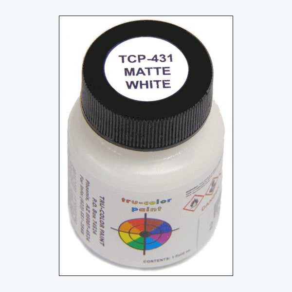 Matte WHITE 1 oz. bottle (Airbrush-ready) TCP-431-1