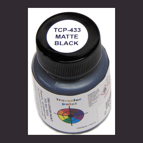 Matte BLACK 1 oz. bottle (Airbrush-ready) TCP-433-1