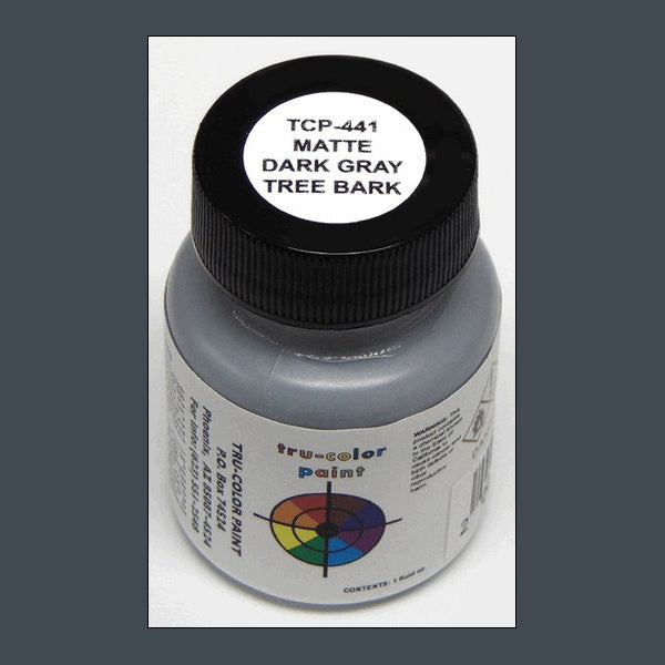 Matte DARK GRAY TREE BARK 1 oz. bottle (Airbrush-ready) TCP-441-1