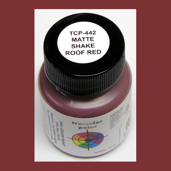 Matte SHAKE ROOF RED 1 oz. bottle (Airbrush-ready) TCP-442-1