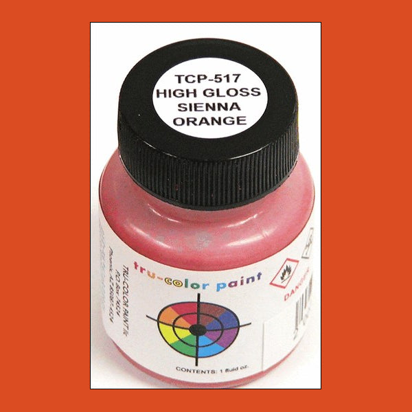 High-gloss SIENNA ORANGE 1 oz. bottle (Airbrush-ready) TCP-517-1