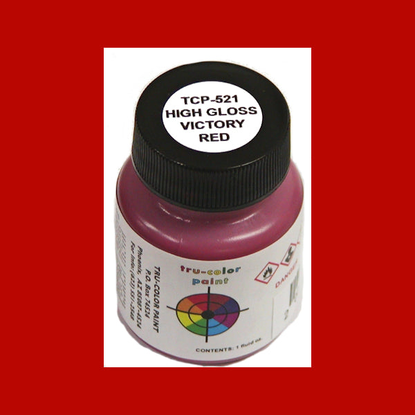 High-gloss VICTORY RED 1 oz. bottle (Airbrush-ready) TCP-521-1