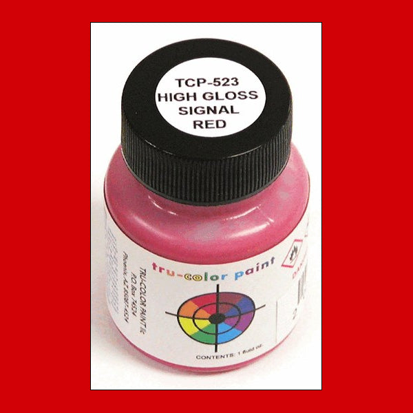 High-gloss SIGNAL RED 1 oz. bottle (Airbrush-ready) TCP-523-1
