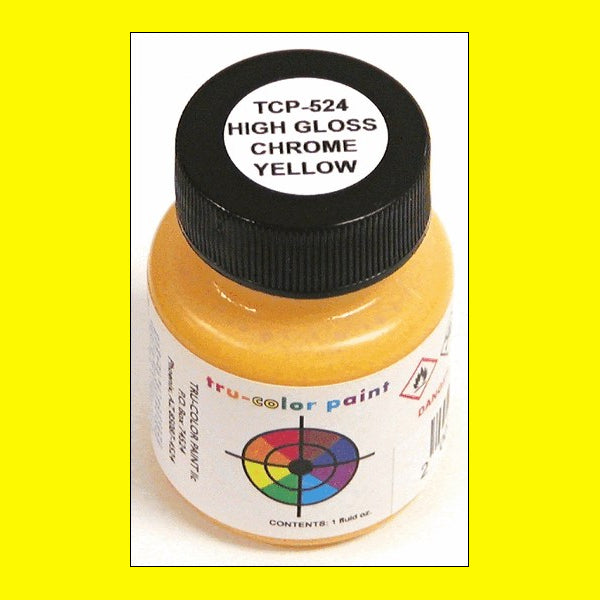 High-gloss CHROME YELLOW 1 oz. bottle (Airbrush-ready) TCP-524-1