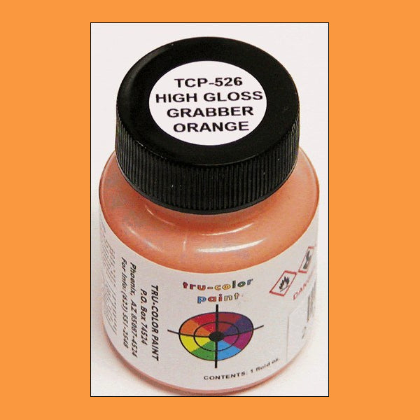 High-gloss GRABBER ORANGE 1 oz. bottle (Airbrush-ready) TCP-526-1