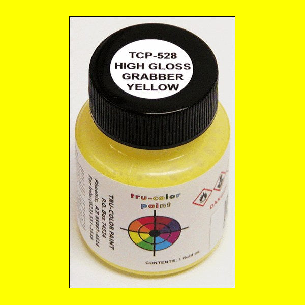 High-gloss GRABBER YELLOW 1 oz. bottle (Airbrush-ready) TCP-528-1