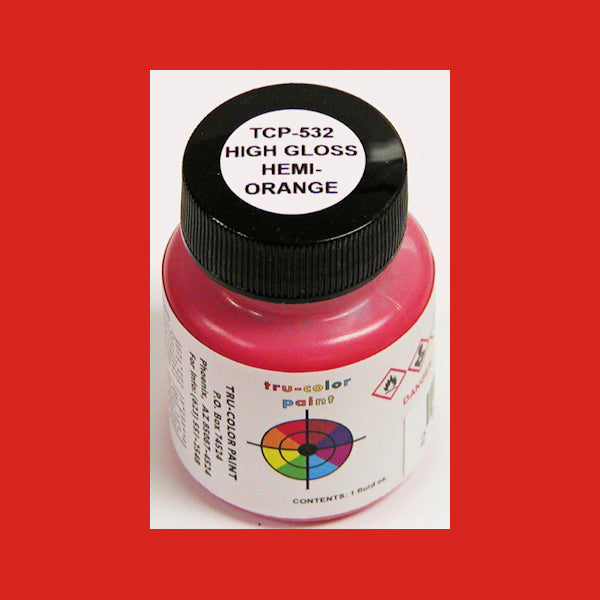 High-gloss HEMI ORANGE (TOR RED) 1 oz. bottle (Airbrush-ready) TCP-532-1