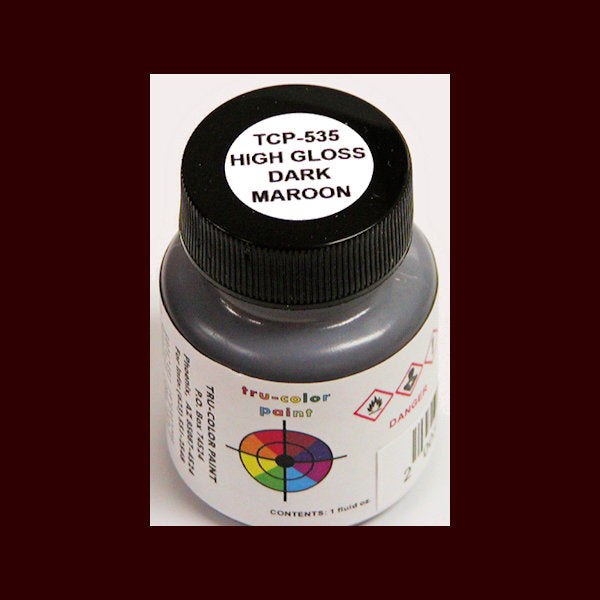 High-gloss DARK MAROON 1 oz. bottle (Airbrush-ready) TCP-535-1