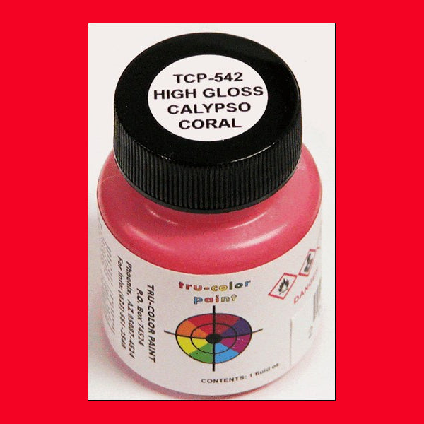 High-gloss CALYPSO CORAL 1 oz. bottle (Airbrush-ready) TCP-542-1
