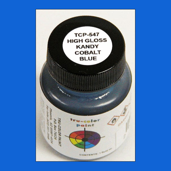 High-gloss KANDY COBALT BLUE (Transparent) 1 oz. bottle (Airbrush-ready) TCP-547-1
