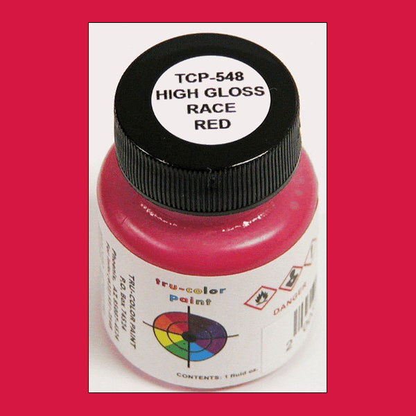 High-gloss RACE RED 1 oz. bottle (Airbrush-ready) TCP-548-1
