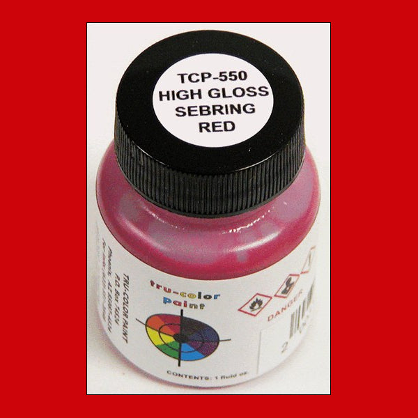 High-gloss SEBRING RED 1 oz. bottle (Airbrush-ready) TCP-550-1