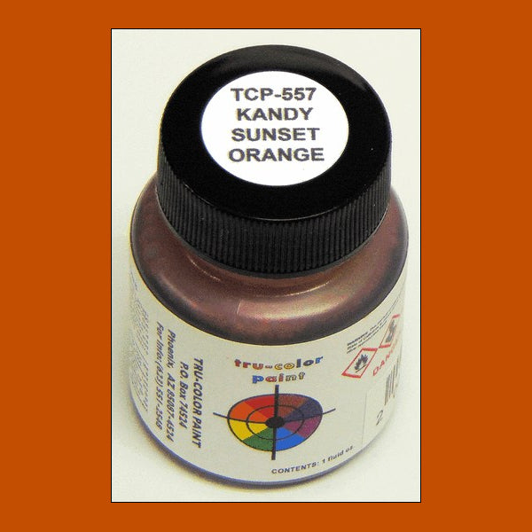 High-gloss KANDY SUNSET ORANGE 1 oz. bottle (Airbrush-ready) TCP-557-1
