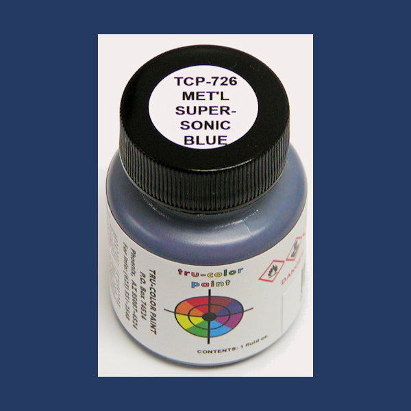 Metallic SUPERSONIC BLUE 1 oz. bottle (Airbrush-ready) TCP-726-1