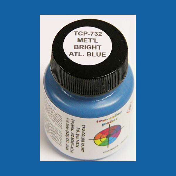 Metallic BRIGHT ATLANTIC BLUE 1 oz. bottle (Airbrush-ready) TCP-732-1