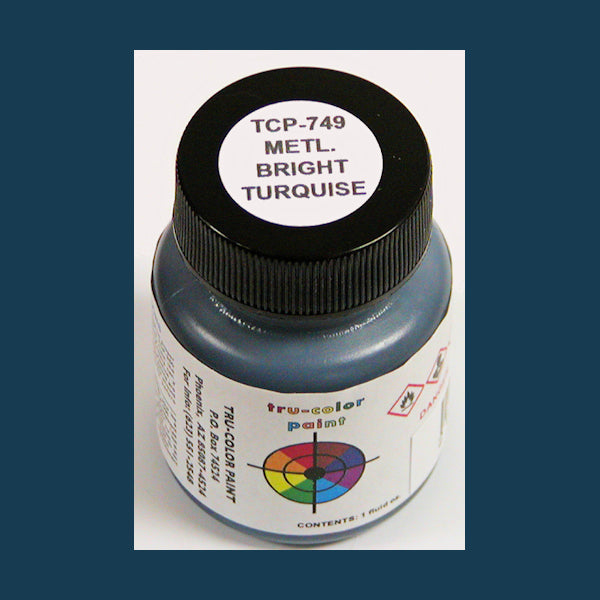 Metallic BRIGHT TURQUOISE 1 oz. bottle (Airbrush-ready) TCP-749-1