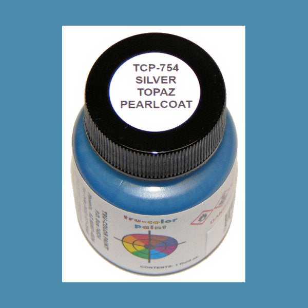 Pearlescent SILVER TOPAZ 1 oz. bottle (Airbrush-ready) TCP-754-1