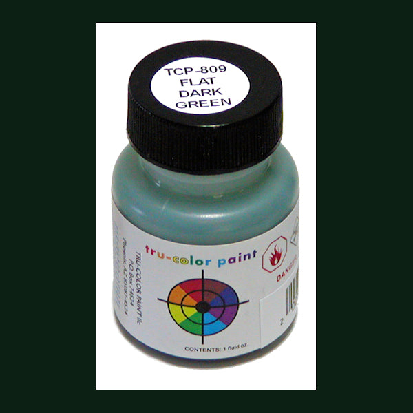 Flat DARK GREEN 1 oz. bottle (Paint brush-ready) TCP-809-1