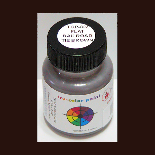 Flat RAILROAD TIE BROWN 1 oz. bottle (Paint brush-ready) TCP-822-1