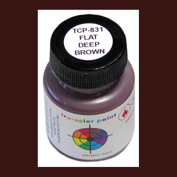 Flat DEEP BROWN 1 oz. bottle (Paint brush-ready) TCP-831-1