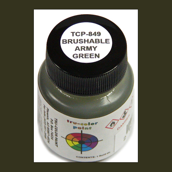 Flat ARMY GREEN 1 oz. bottle (Paint brush-ready) TCP-849-1