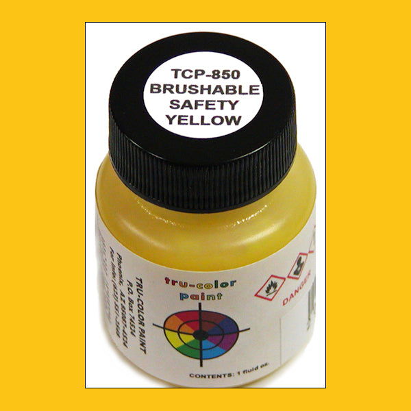 Flat SAFETY YELLOW 1 oz. bottle (Paint brush-ready) TCP-850-1