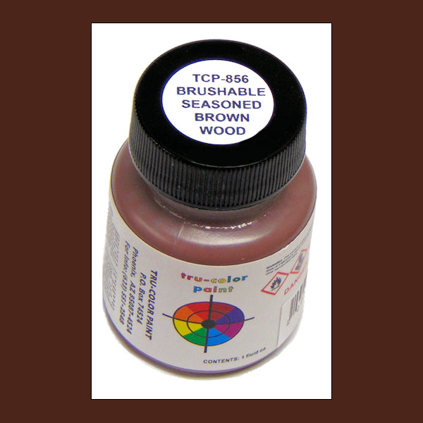 Flat SEASONED BROWN WOOD 1 oz. bottle (Paint brush-ready) TCP-856-1