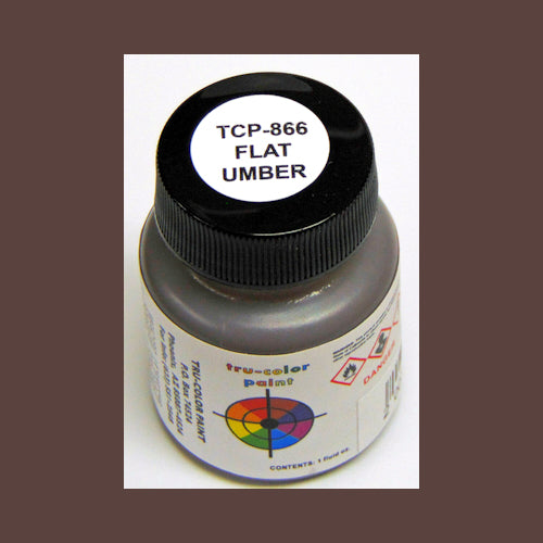 Flat UMBER 1 oz. bottle (Paint brush-ready) TCP-866-1
