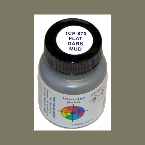 Flat DARK MUD 1 oz. bottle (Paint brush-ready) TCP-870-1