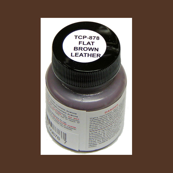 Flat BROWN LEATHER 1 oz. bottle (Paint brush-ready) TCP-878-1