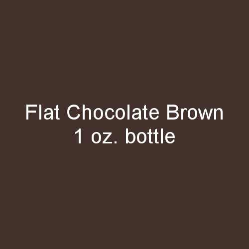 Flat CHOCOLATE BROWN 1 oz. bottle (Paint brush-ready) TCP-880-1