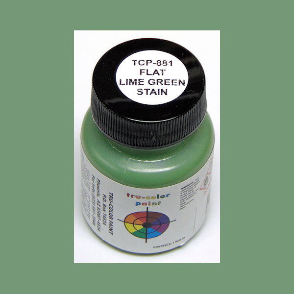Flat LIME GREEN STAIN 1 oz. bottle (Paint brush-ready) TCP-881-1