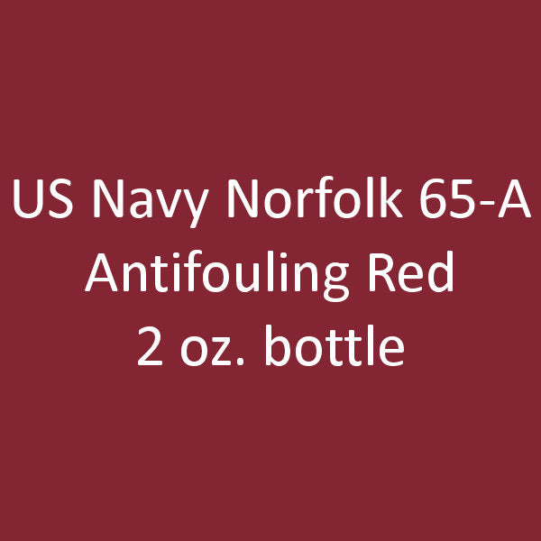U.S. Navy ANTI-FOULING RED Norfolk 65-A 2 oz. bottle (Airbrush-ready) tcp-1000-2