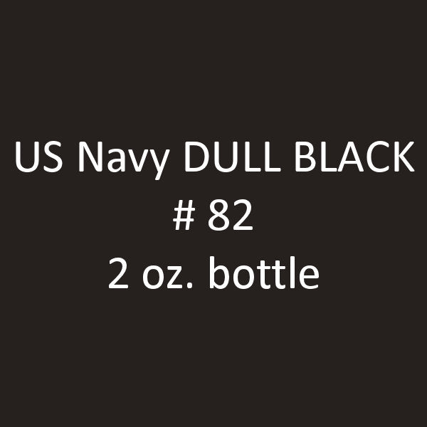 U.S. Navy DULL BLACK No. 82 2 oz. bottle (Airbrush-ready) tcp-1001-2
