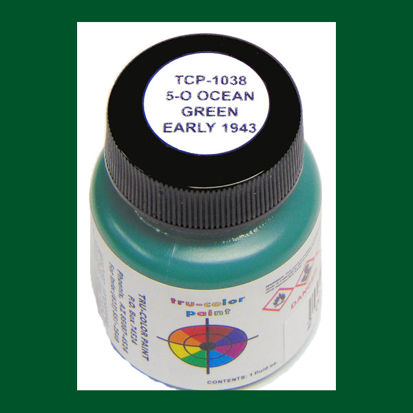 U.S. Navy OCEAN GREEN 5-OG (early 1943) 1 oz. bottle (Airbrush-ready) tcp-1038-1