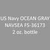 U.S. Navy OCEAN GRAY NAVSEA FS-36173 2 oz. bottle (Airbrush-ready) tcp-1043-2