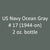 U.S. Navy OCEAN GRAY No. 17 (1944-1945) 2 oz. bottle (Airbrush-ready) tcp-1094-2