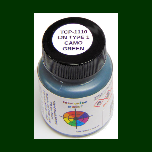 IJN CAMOUFLAGE GREEN TYPE 1 1 oz. bottle (Airbrush-ready) tcp-1110-1