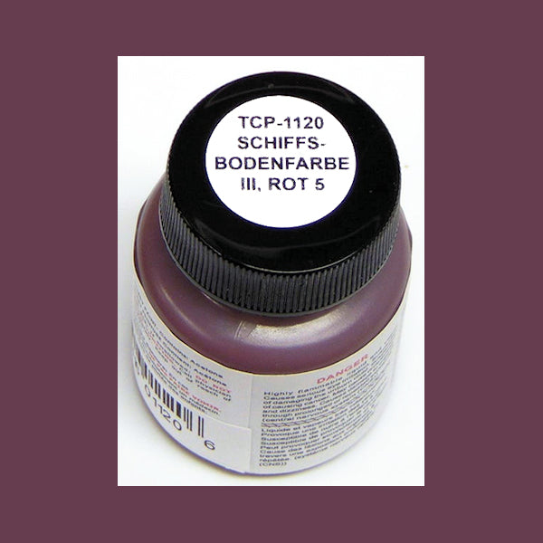 Kriegsmarine RAL 8013 SCHIFFSBODEN FARBE Rot #5 (Hull Red) 1 oz. bottle (Airbrush-ready) tcp-1120-1