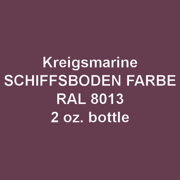 Kriegsmarine RAL 8013 SCHIFFSBODEN FARBE Rot #5 (Hull Red) 2 oz. bottle (Airbrush-ready) tcp-1120-2