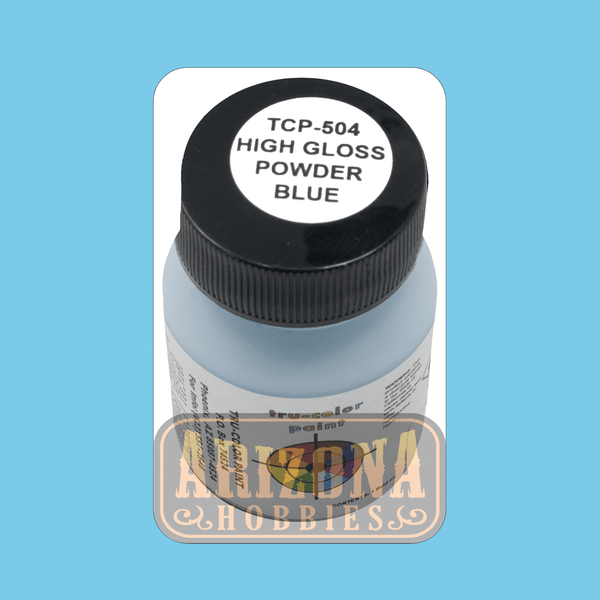 High-Gloss POWDER BLUE 1-oz bottle (Airbrush-ready) Tru-Color Paint