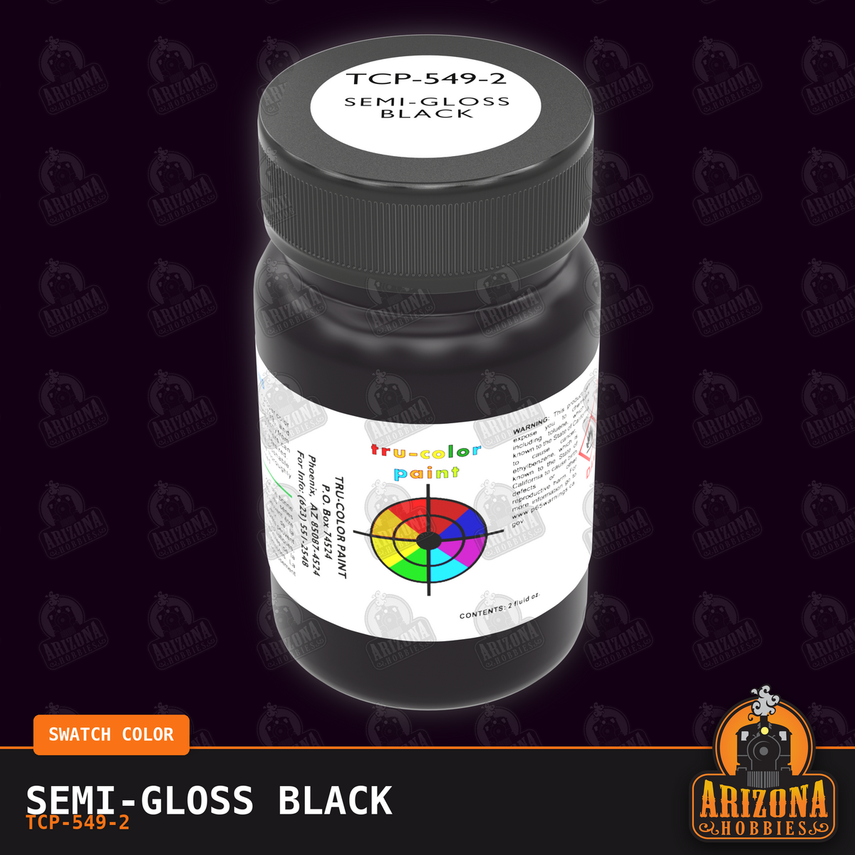 Semi-Gloss BLACK 2-oz bottle (Air-brush) Tru-Color Paint SPECIAL ORDER ONLY