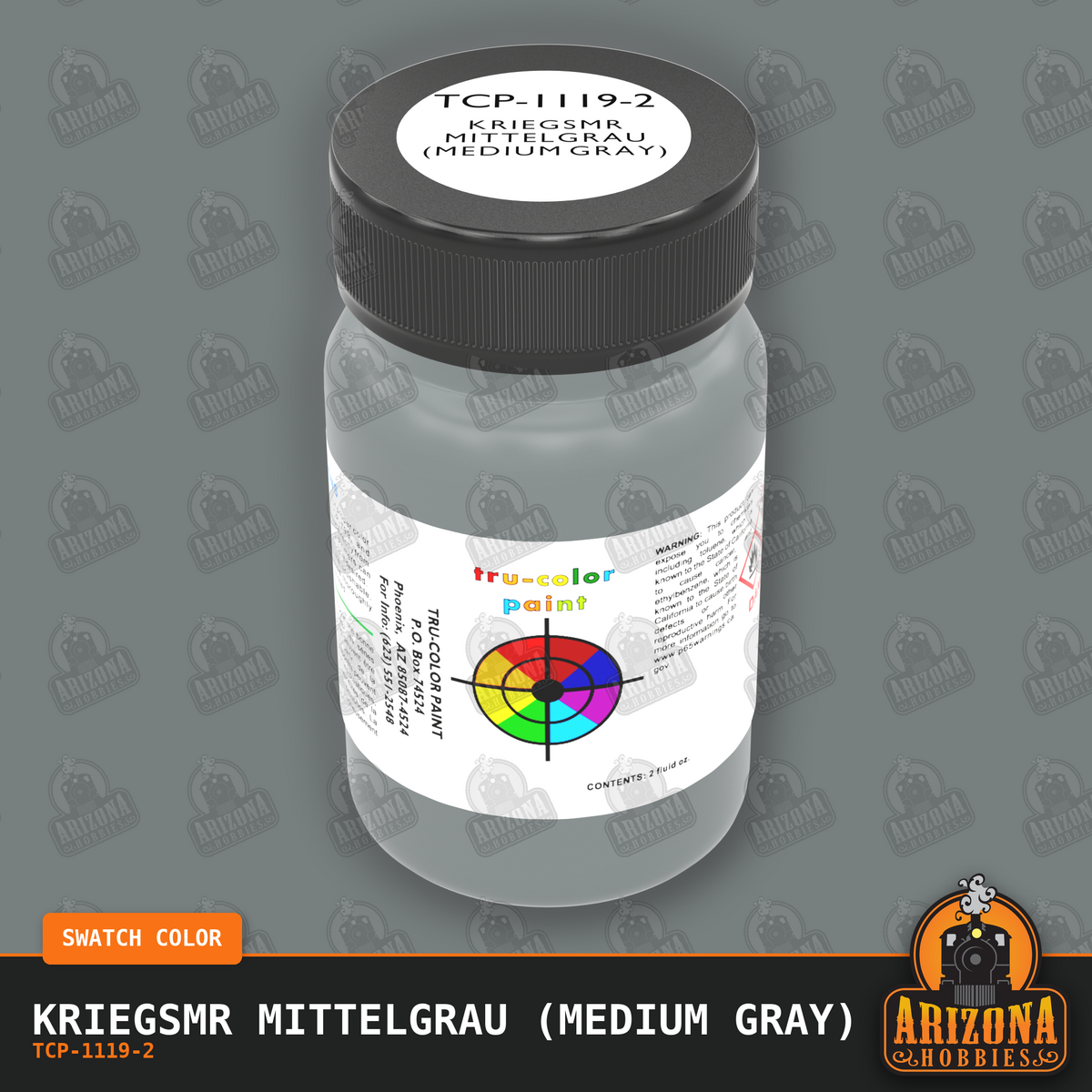 Kriegsmarine MITTELGRAU (Medium Gray) 2-oz bottle (Air-brush) Tru-Color Paint SPECIAL ORDER ONLY