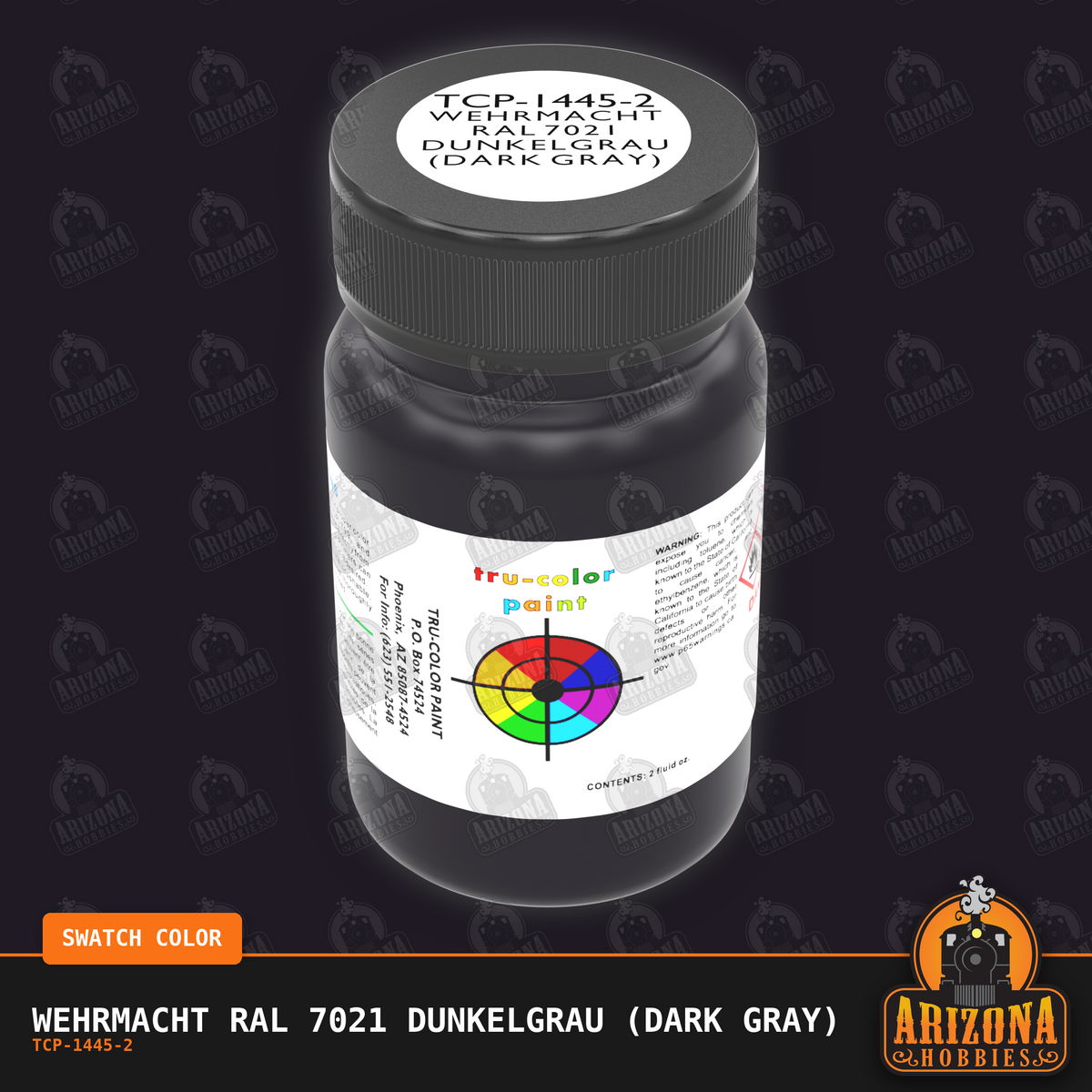 Wehrmacht RAL 7021 Dunkelgrau (DARK GRAY) Armor 2-oz bottle (Air-brush) Tru-Color Paint SPECIAL ORDER ONLY