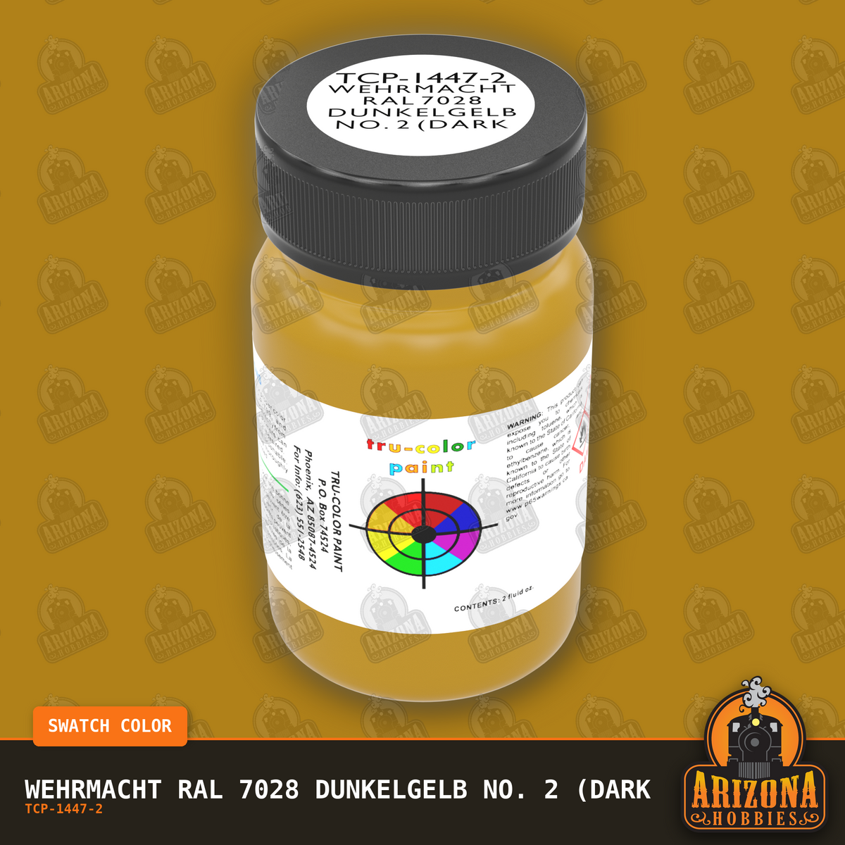 Wehrmacht RAL 7028 Dunkelgelb No. 2 (DARK YELLOW) Armor 2-oz bottle (Air-brush) Tru-Color Paint SPECIAL ORDER ONLY
