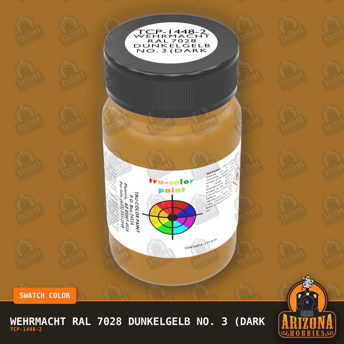 Wehrmacht RAL 7028 Dunkelgelb No. 3 (DARK YELLOW) Armor 2-oz bottle (Air-brush) Tru-Color Paint SPECIAL ORDER ONLY