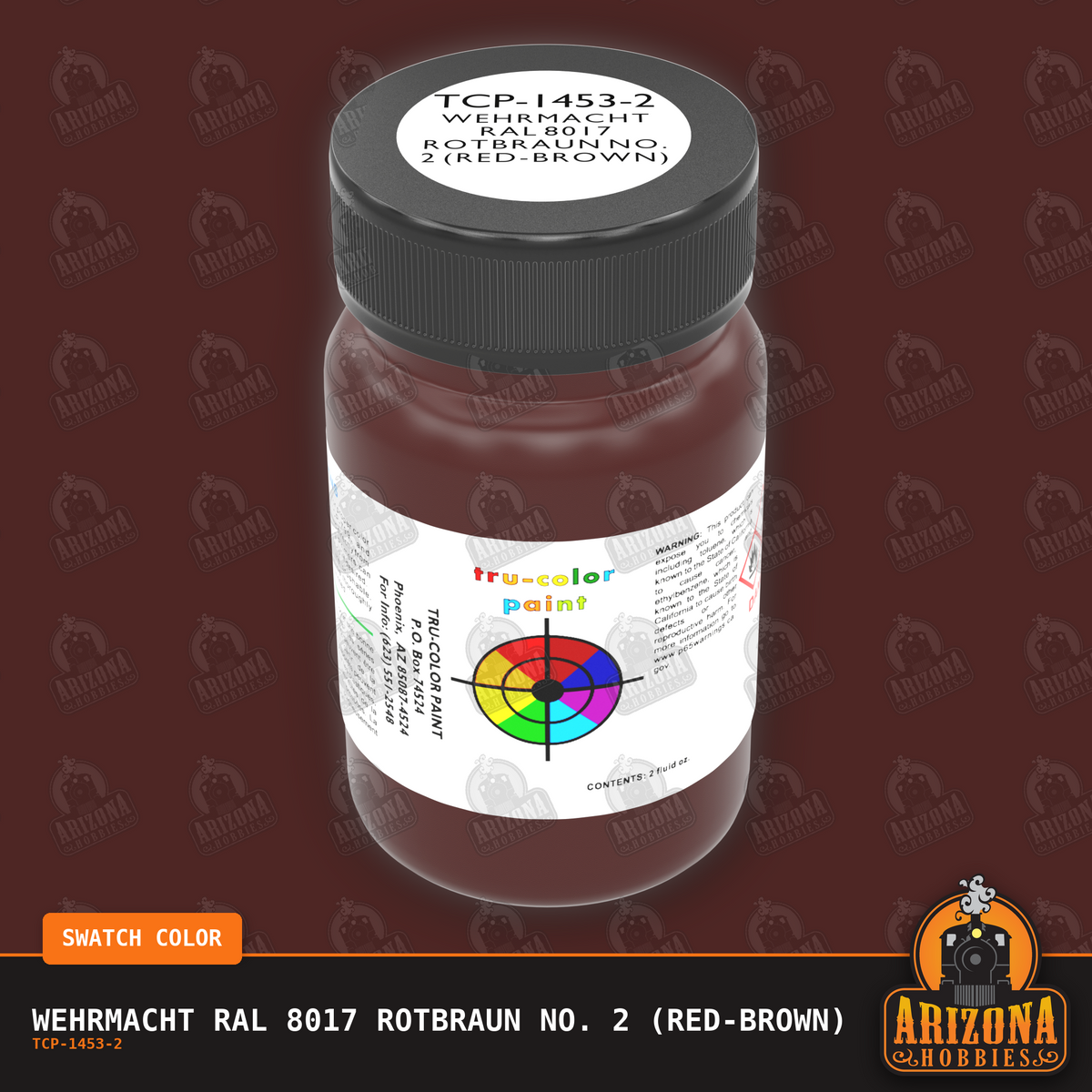 Wehrmacht RAL 8017 Rotbraun No. 2 (RED-BROWN) 2-oz bottle (Air-brush) Tru-Color Paint SPECIAL ORDER ONLY