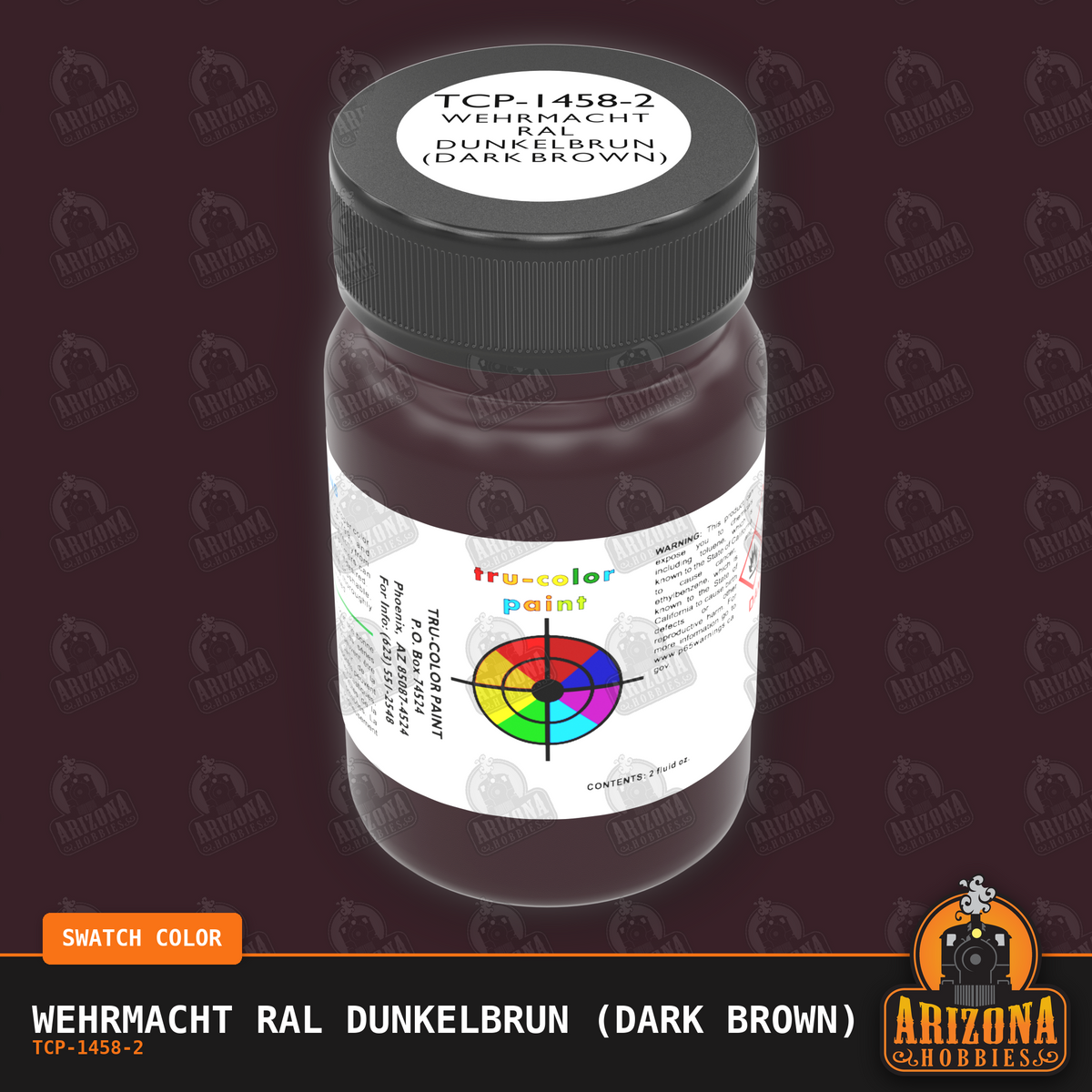 Wehrmacht RAL Dunkelbrun (DARK BROWN) 2-oz bottle (Air-brush) Tru-Color Paint SPECIAL ORDER ONLY