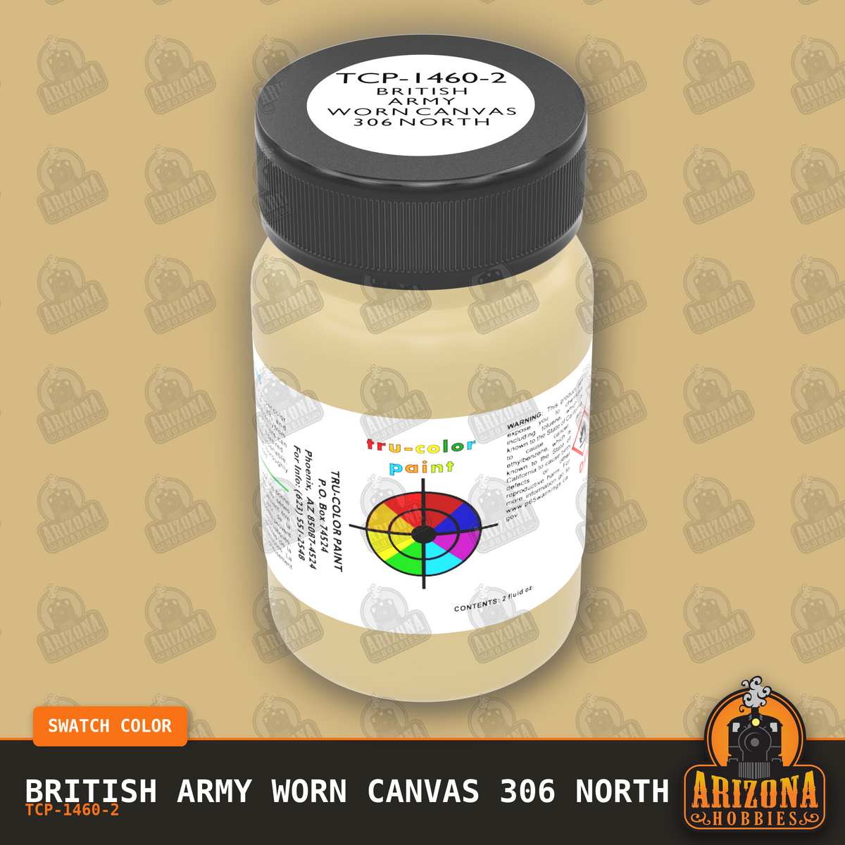 British Army Armored WORN CANVAS 306 North Africa (Portland Stone) 2-oz bottle (Air-brush) Tru-Color Paint SPECIAL ORDER ONLY