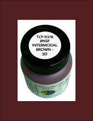 3-D Formula BNSF INTERMODAL BROWN 1 oz. bottle (Airbrush-ready) tcp-9373-1